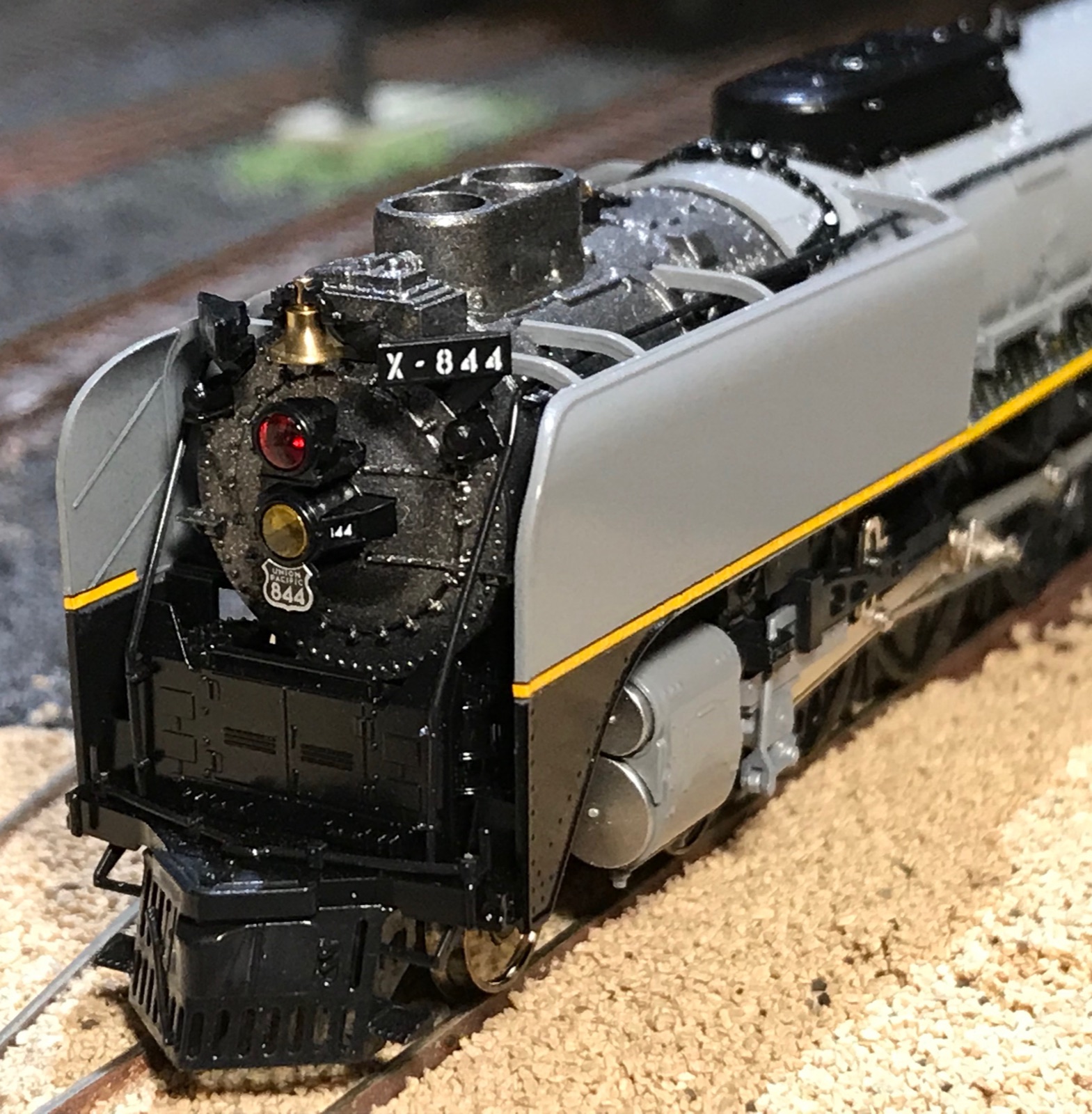 Union Pacific Big Boy steam locomotive head-on